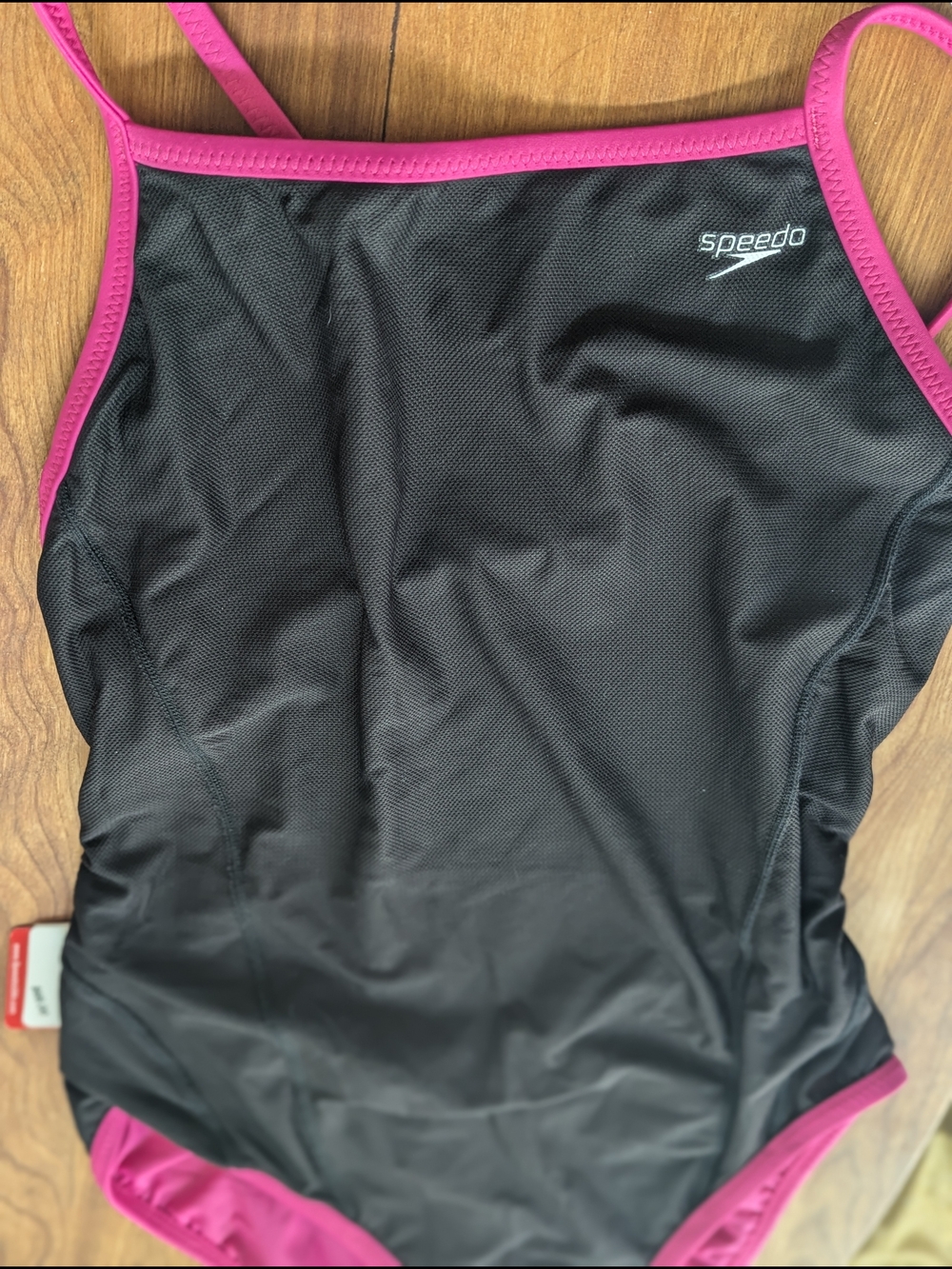 Speedo - Reversible 2-in-1 Pink & Black One-Piece Swimsuit NWT Size 12/38